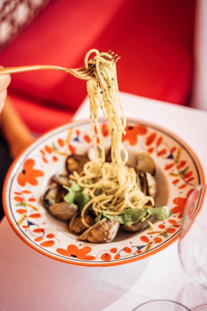 Nos spaghettis alle vongole, une spécialité du bambino