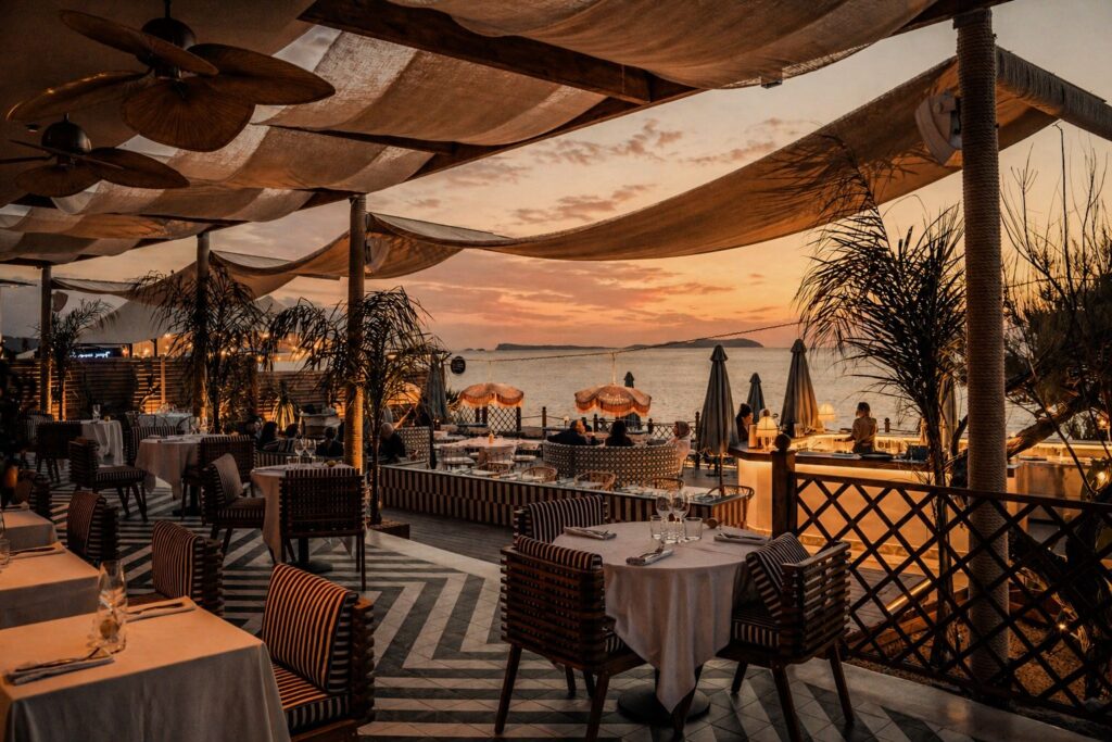 Sunset chez bambino restaurant