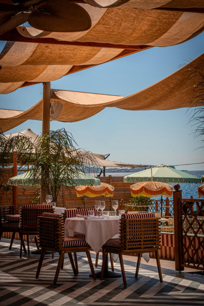 Restaurant Bambino Ibiza vue mer coucher de soleil

